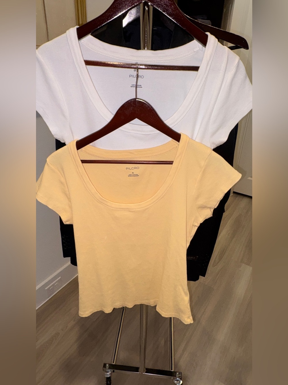 Anthropologie Pilcro Scoop Neck Ribbed Half Sleeve Two tops Sz XL